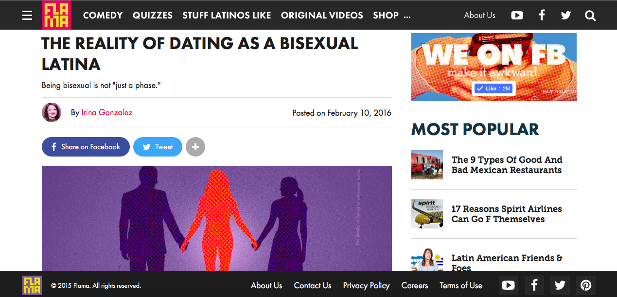 The reality of dating as a bisexual Latina