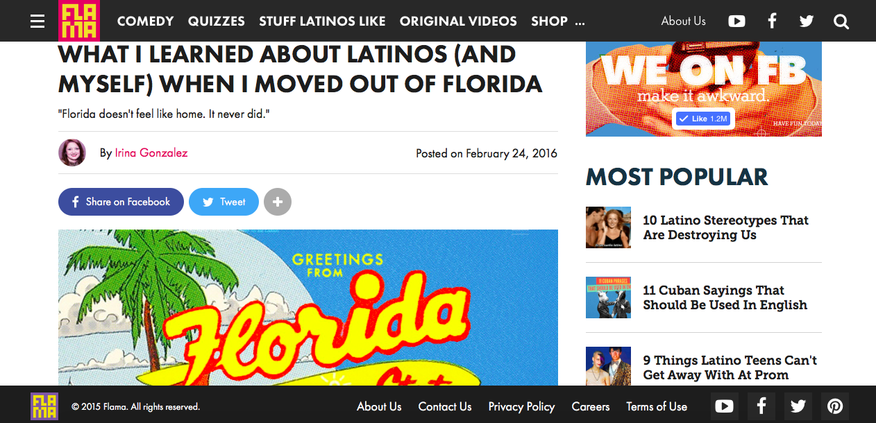 What I learned about Latinos (and myself) when I moved out of Florida