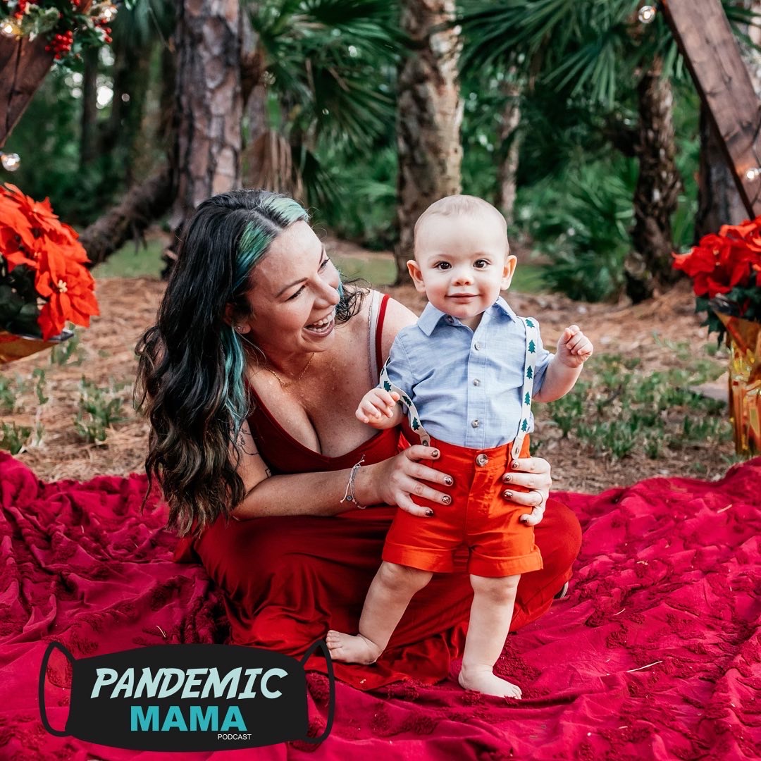 Pandemic Mama Season 2 Episode 3: Kelly Fitzgerald Junco with baby Alonso smiling and feeling happy